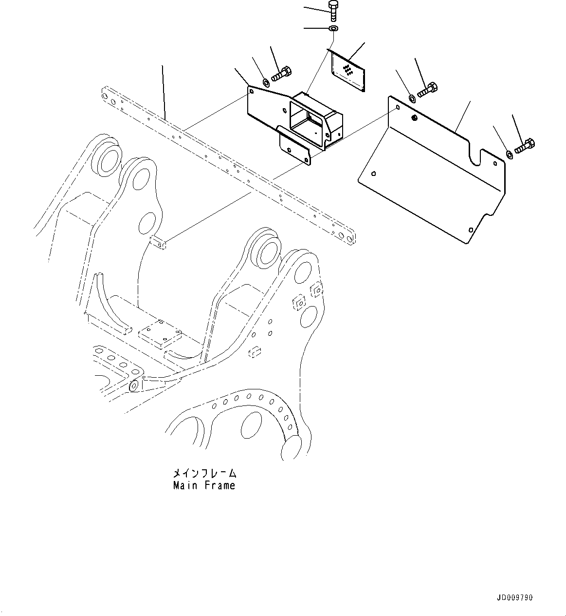 Plate(Fender,Power Train Filter and Floor Mounting) (17M-54-55141) KOMATSU