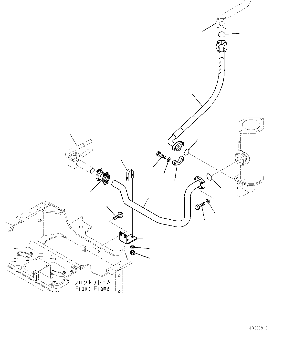 Tube(Brake Oil Cooler,Oil Cooler Piping) (56D-61-22540) KOMATSU