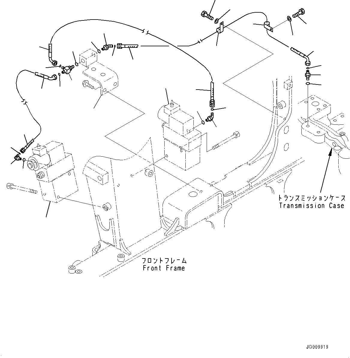 Bracket(Brake Oil Cooling Piping,Oil Cooler to Line Filter) (56D-61-22780) KOMATSU