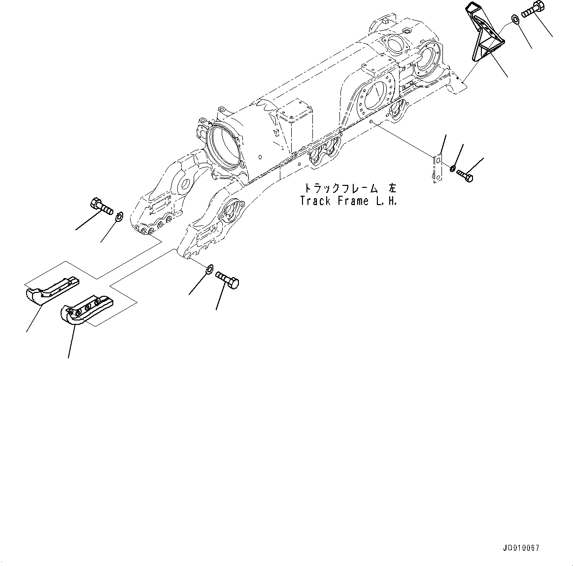Bracket(Track Frame,Cartridge Pin, L.H.,With Track Roller Guard) (17M-30-56182) KOMATSU