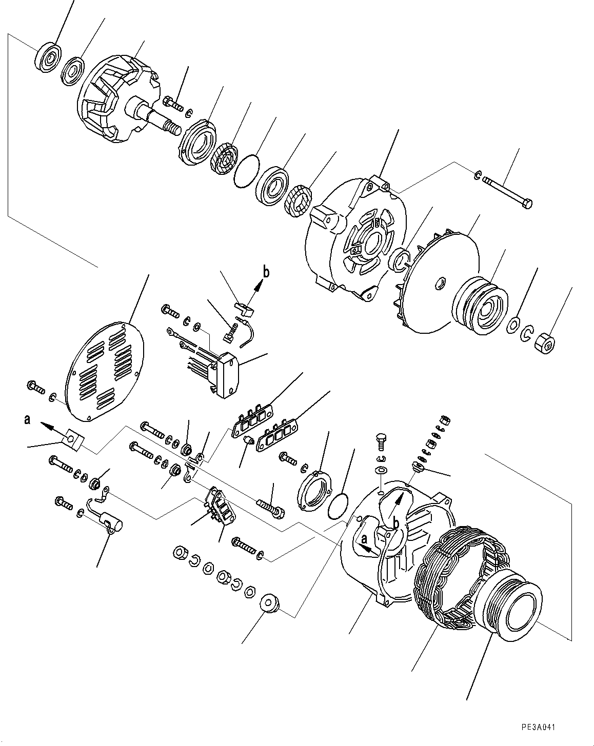 ALTERNATOR A. (75A) 600-821-9971 KOMATSU