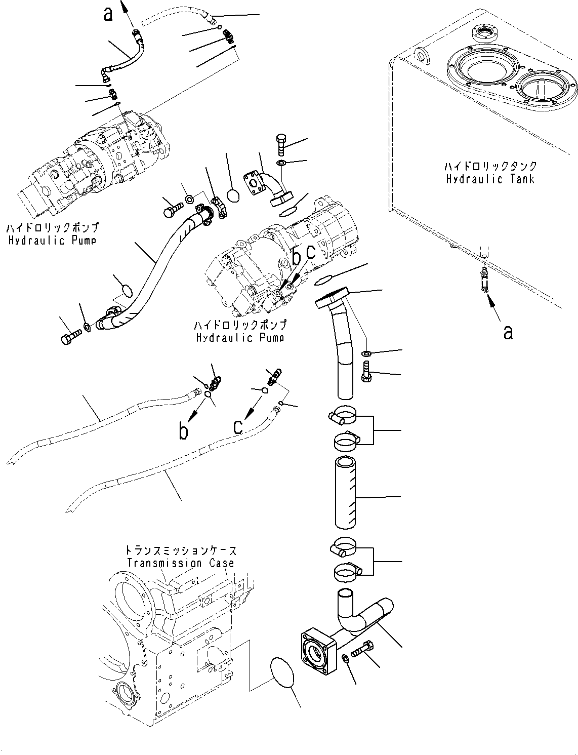 Hose(Hydraulic Piping,LS Piping,With 4-Spool Control Valve) (423-S35-4150) KOMATSU