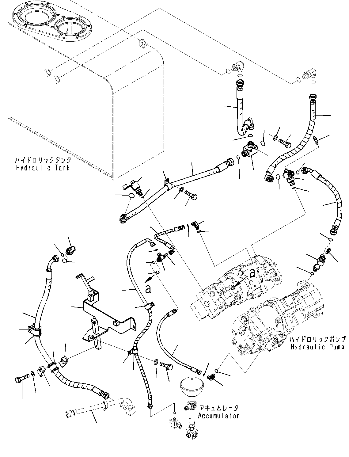Tube(Brake Control,Mounting Parts) (423-43-47191) KOMATSU