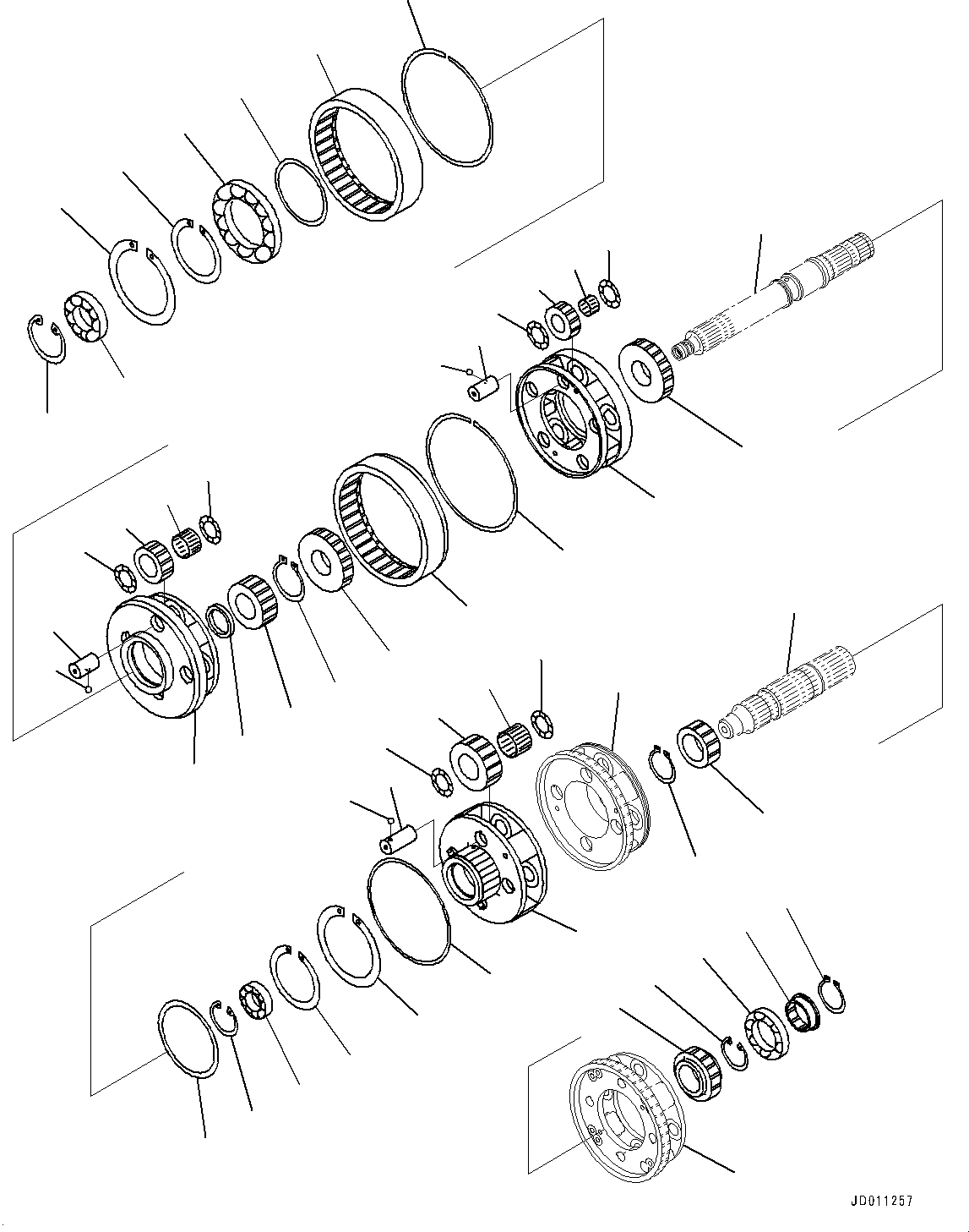 Shaft(Power Train,Input and Output Shaft) (17A-15-42110) KOMATSU