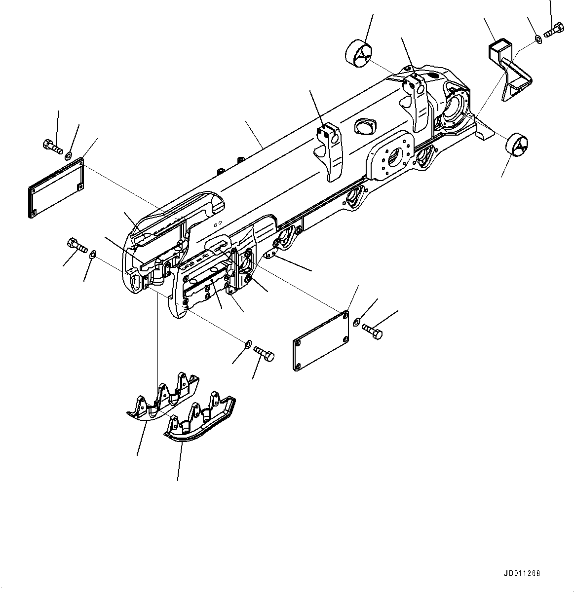 Рама гусеничной тележки 17A-30-00911 KOMATSU
