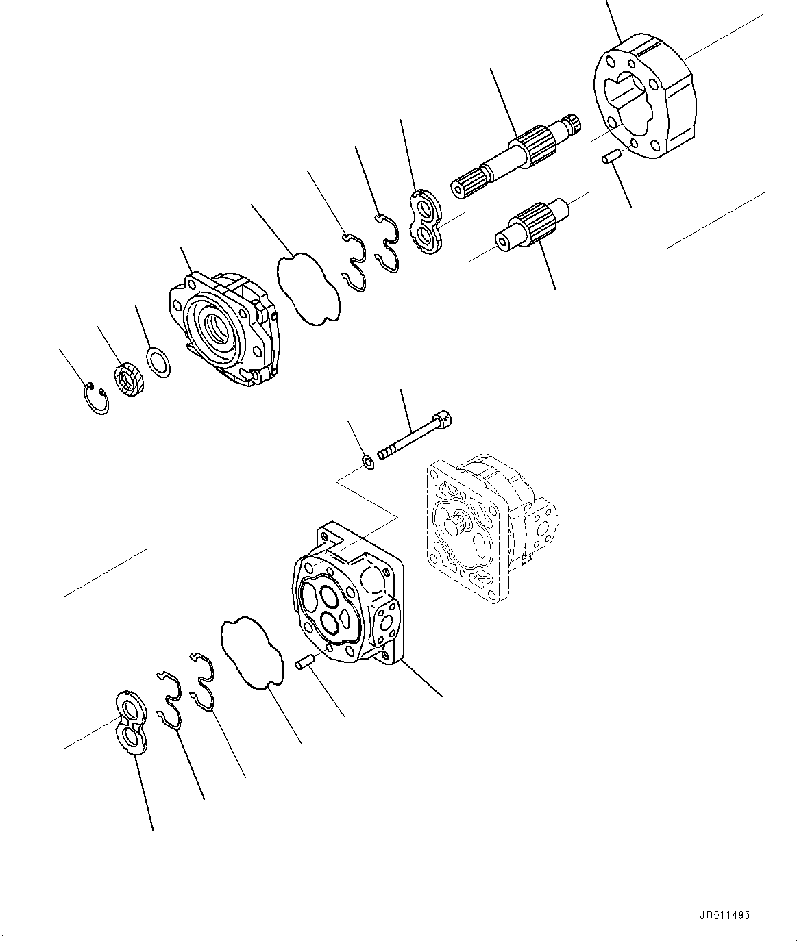 PUMP ASS'Y,(SAR(3)-100) 705-22-40280 KOMATSU