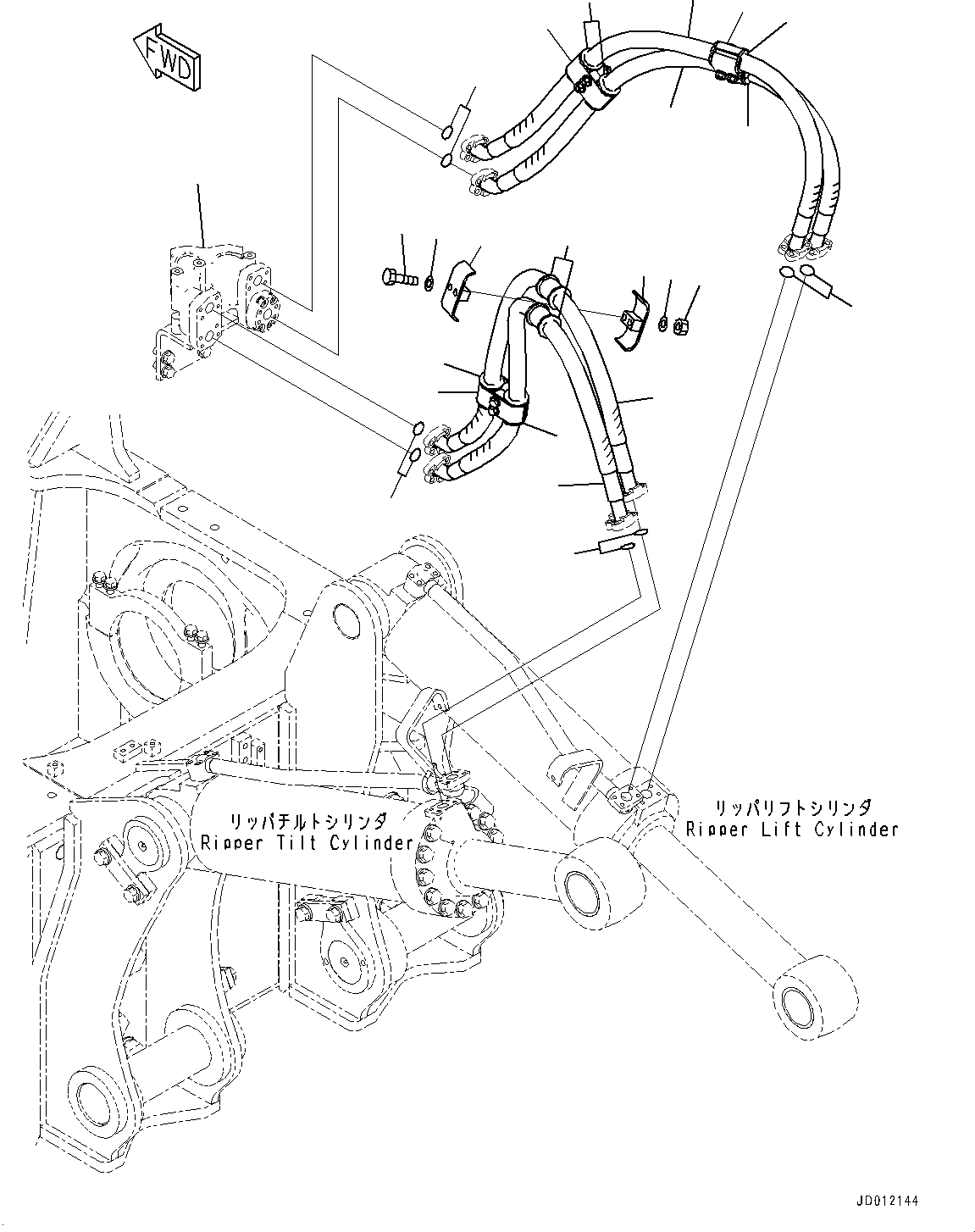 Block(Ripper Piping,Mounting,For Dual Tilt Dozer) (17A-78-42151) KOMATSU