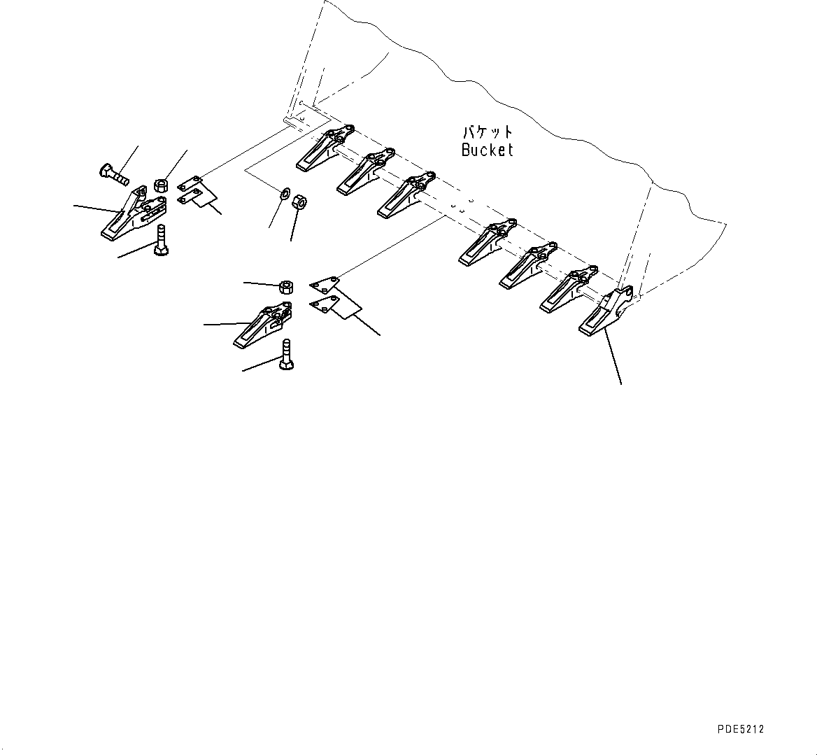 TOOTH,R.H. 423-T74-1130 KOMATSU