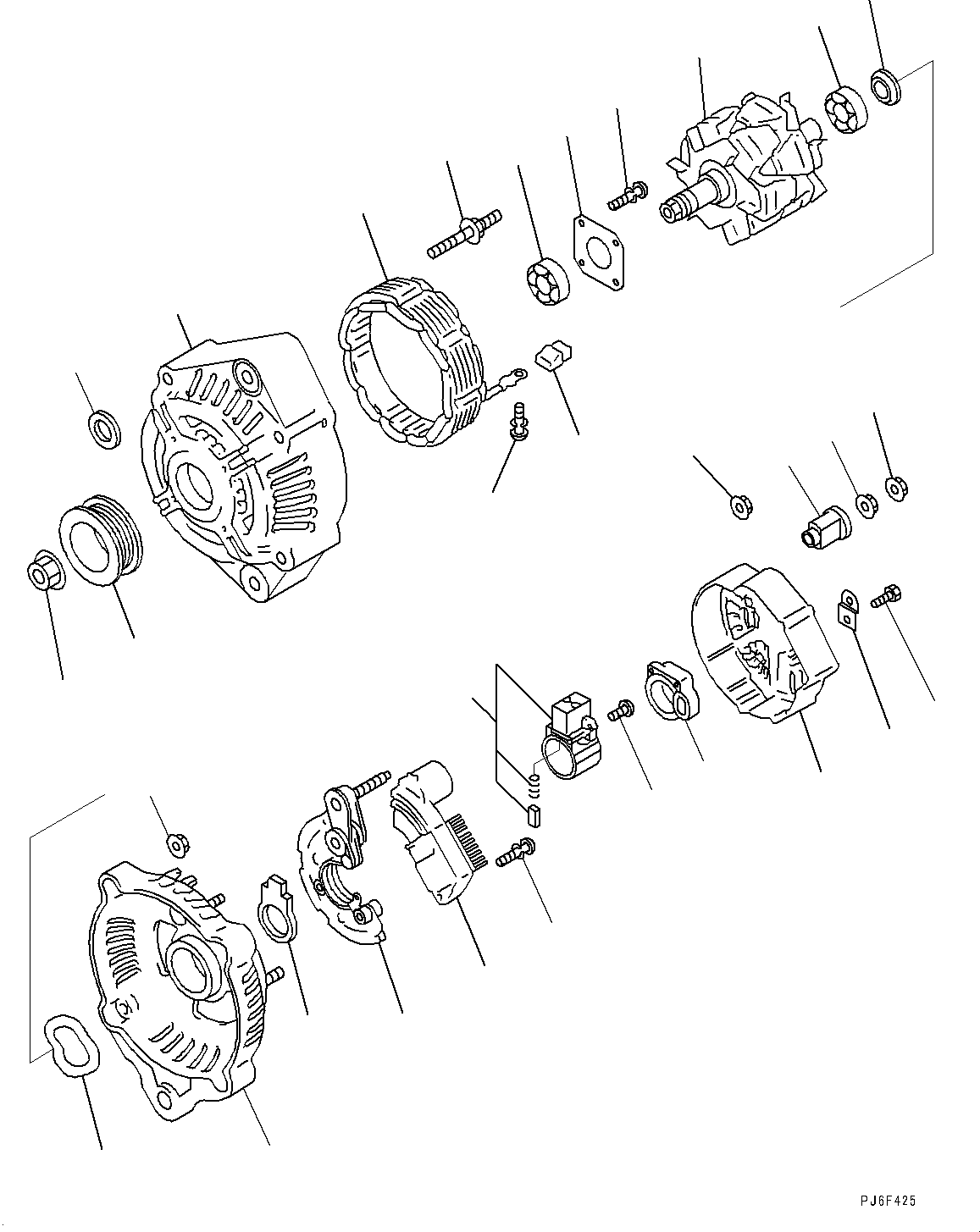 ALTERNATOR A. (35A) 600-861-3421 KOMATSU