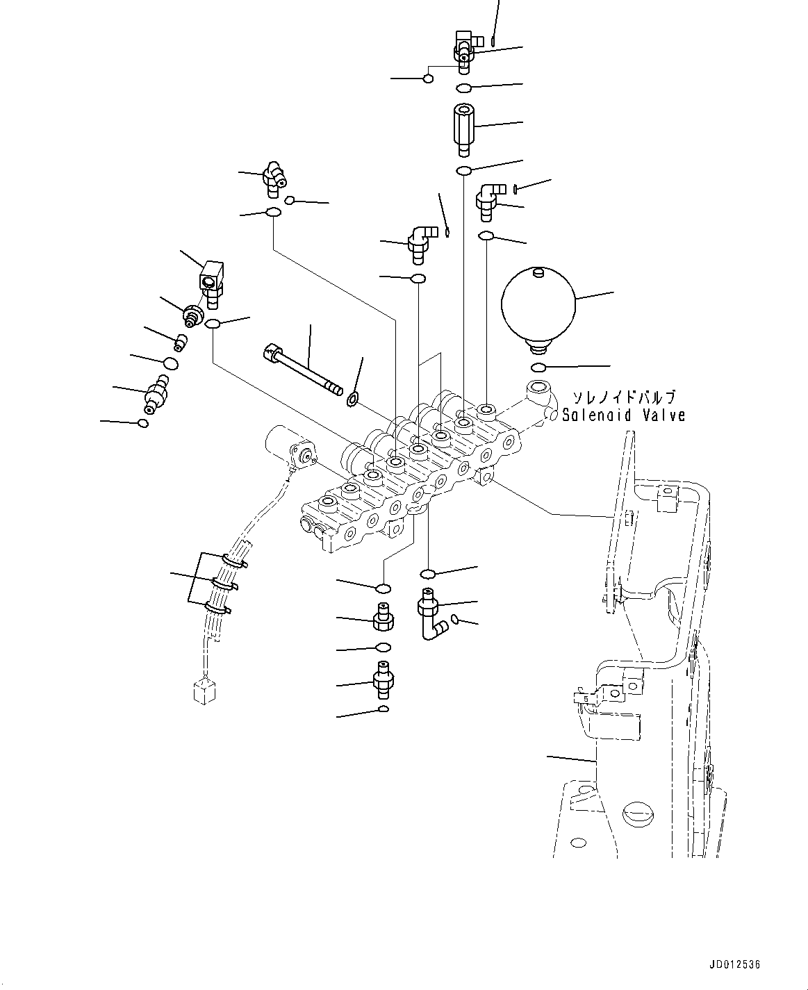 Bracket(Control Valve,Hose,1-Service Valve) (22U-62-26942) KOMATSU