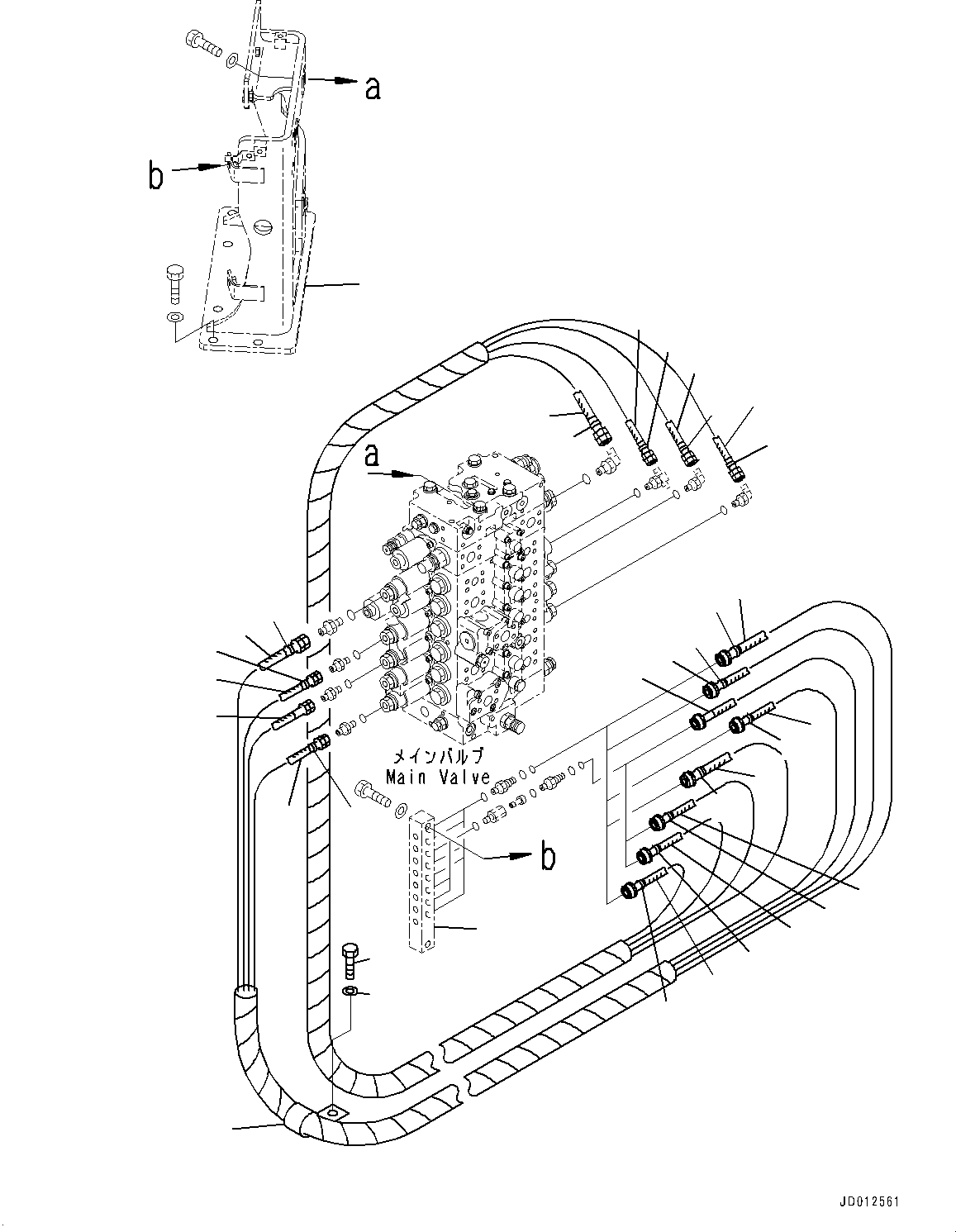 Block(Control Valve,Hose,1-Service Valve) (22U-60-27160) KOMATSU