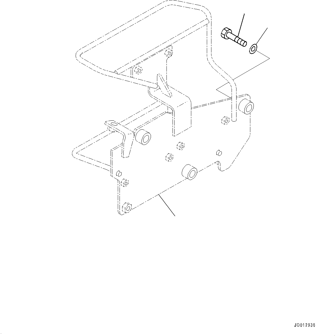 Bracket(Rear Wiring Harness,Switch,For 60Amp. Alternator,With Emergency Steering) (424-06-42560) KOMATSU