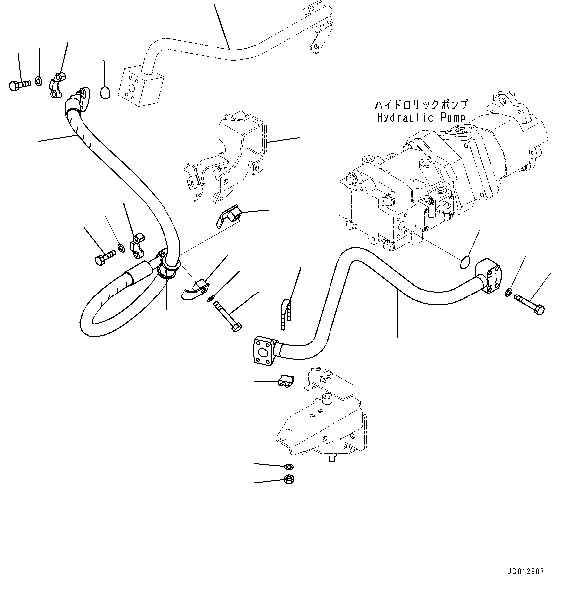 Tube(Hydraulic Pump,Suction and Steering Piping) (424-62-41250) KOMATSU