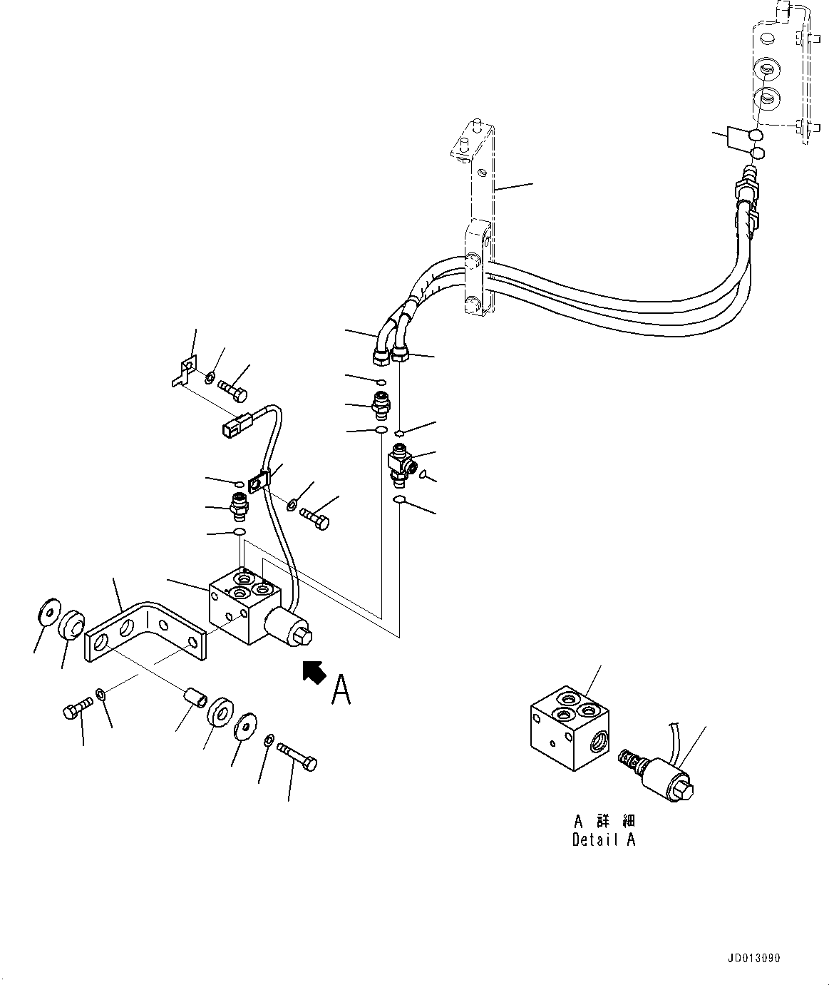 Bracket(Hydraulic Piping,EPC Valve Piping,ECSS,For Machine With Electronic Pilot Control (EPC) Hydraulics,With 3-EPC Lever Loader Control) (423-62-44210) KOMATSU