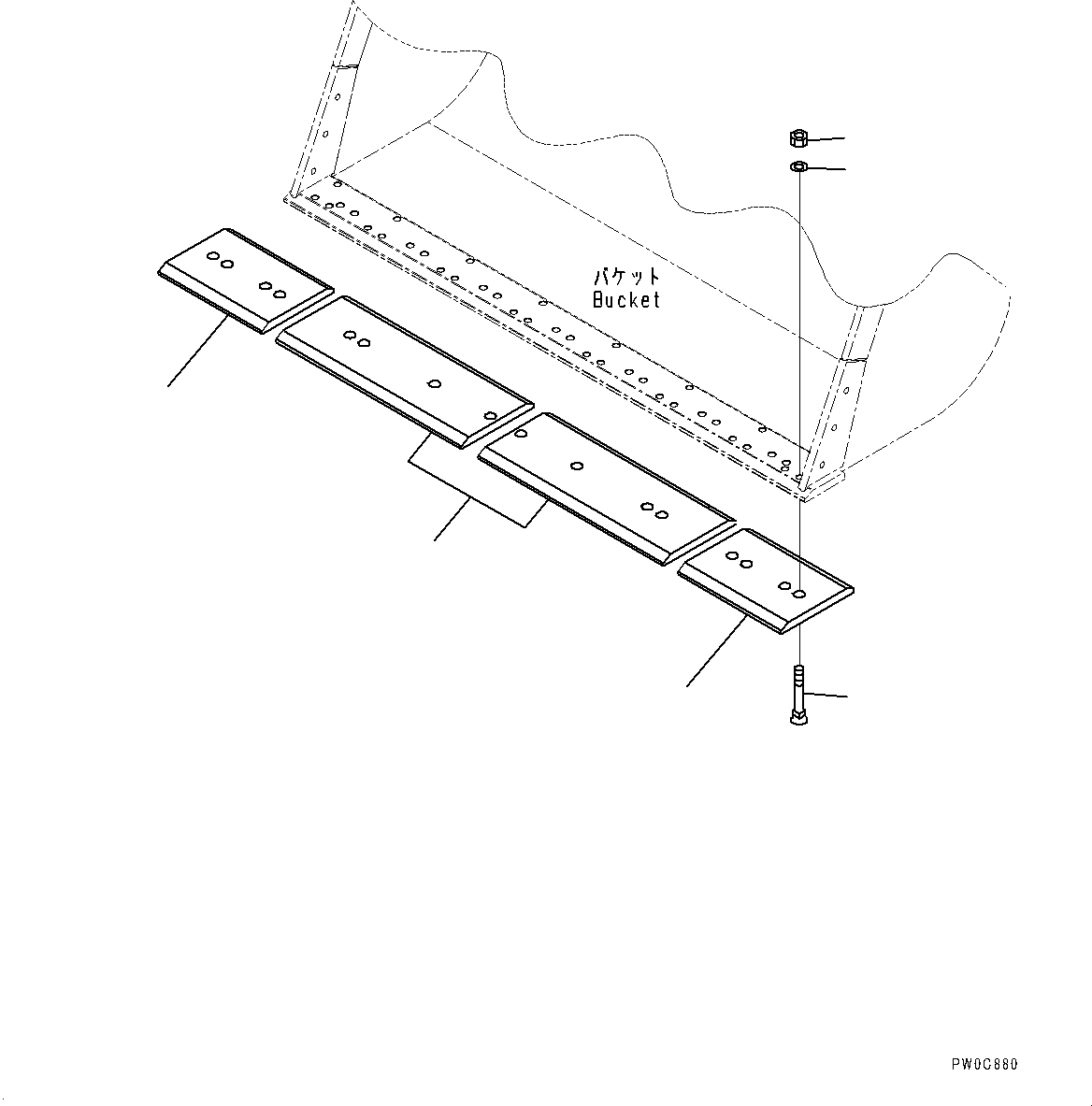 EDGE,CENTER (L=974MM) 424-T79-2160 KOMATSU