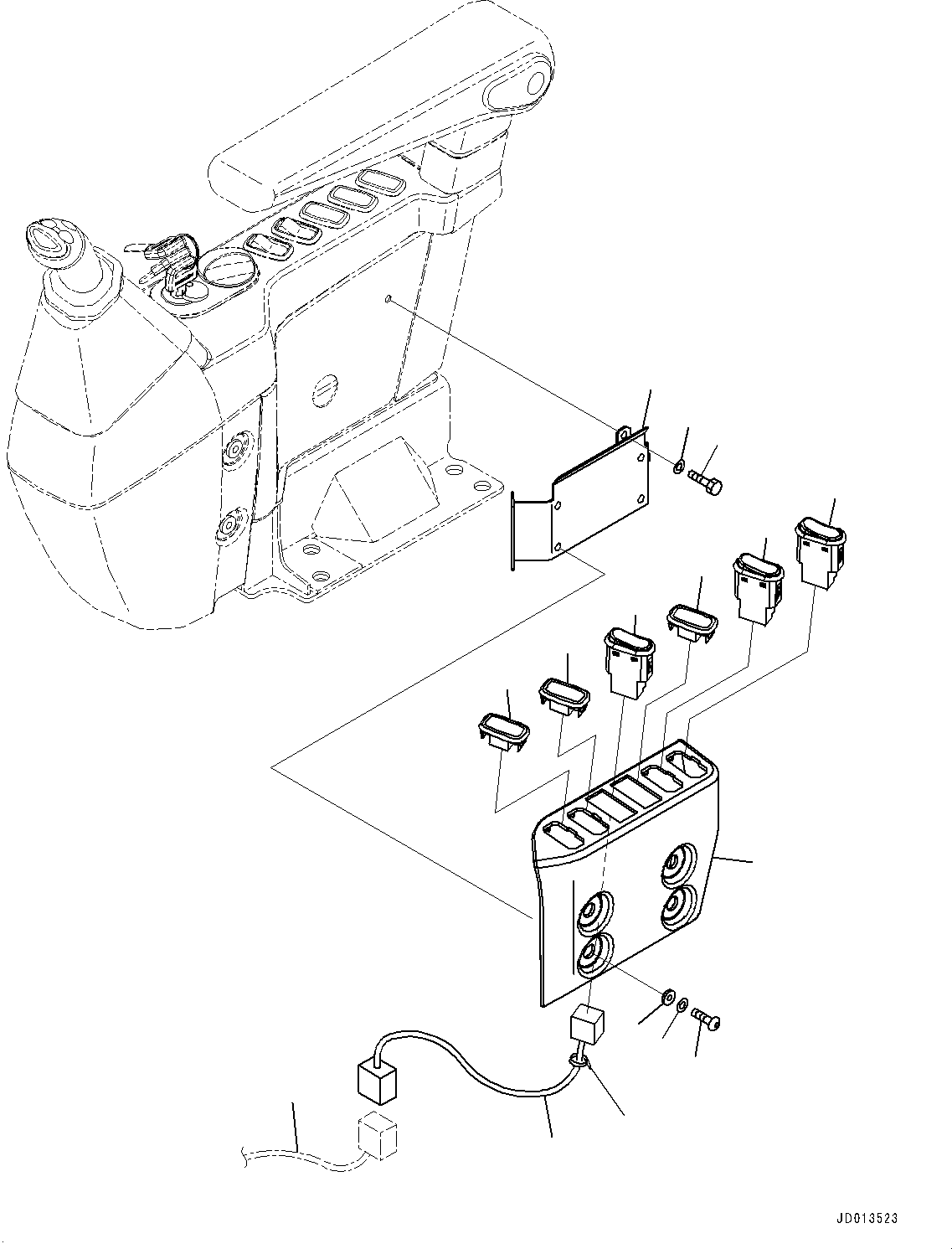 Wiring Harness(Cab,Floor, Console, R.H.,For Australia) (207-06-76862) KOMATSU