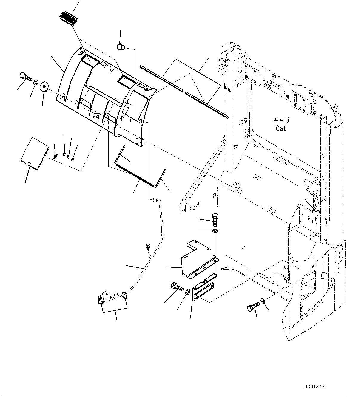 Wiring Harness(Cab,Sub Plate and Relay,With 12volt Power Supply) (22B-06-21481) KOMATSU