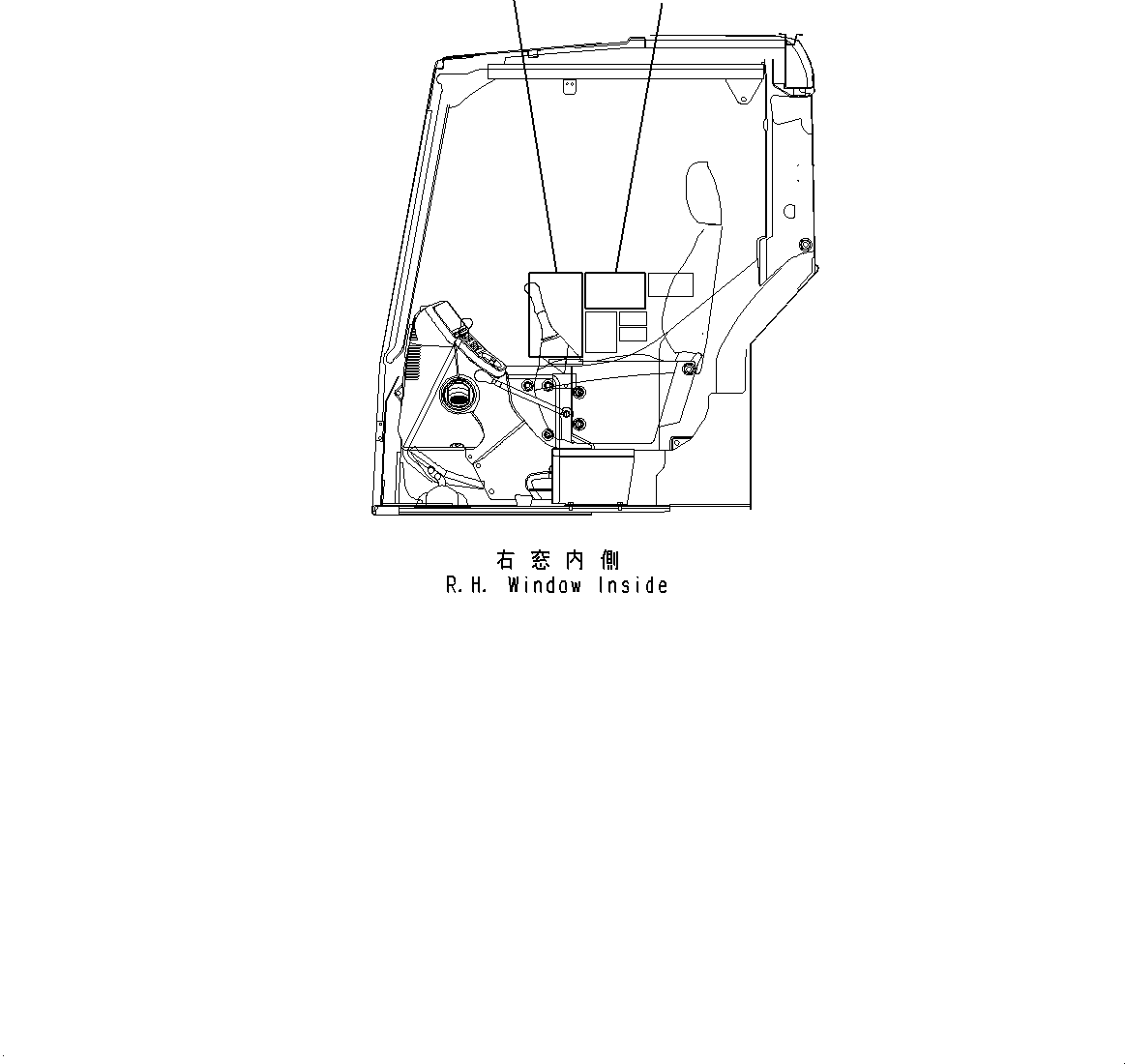 Decal, Caution, Overload 22B-00-21680 KOMATSU