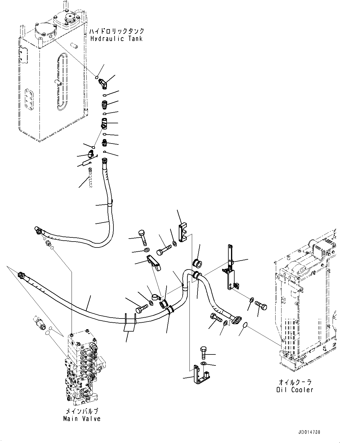 Hose(Boom Piping,Hose,With Drift Preventive Valve,Provision For Variable 2-Piece Boom) (22B-62-29230) KOMATSU