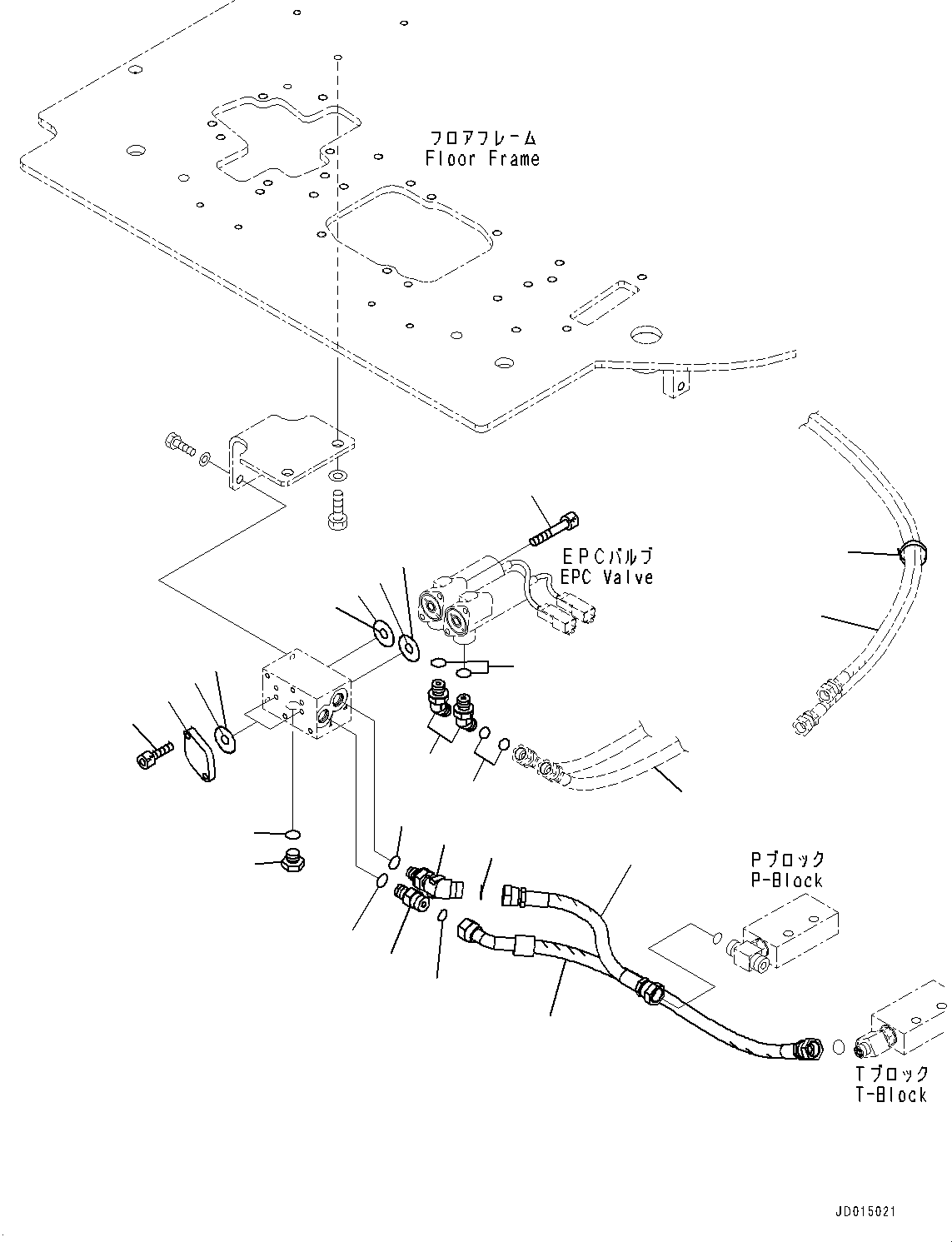 Hose(Floor Frame,Shuttle Valve) (22B-62-29270) KOMATSU