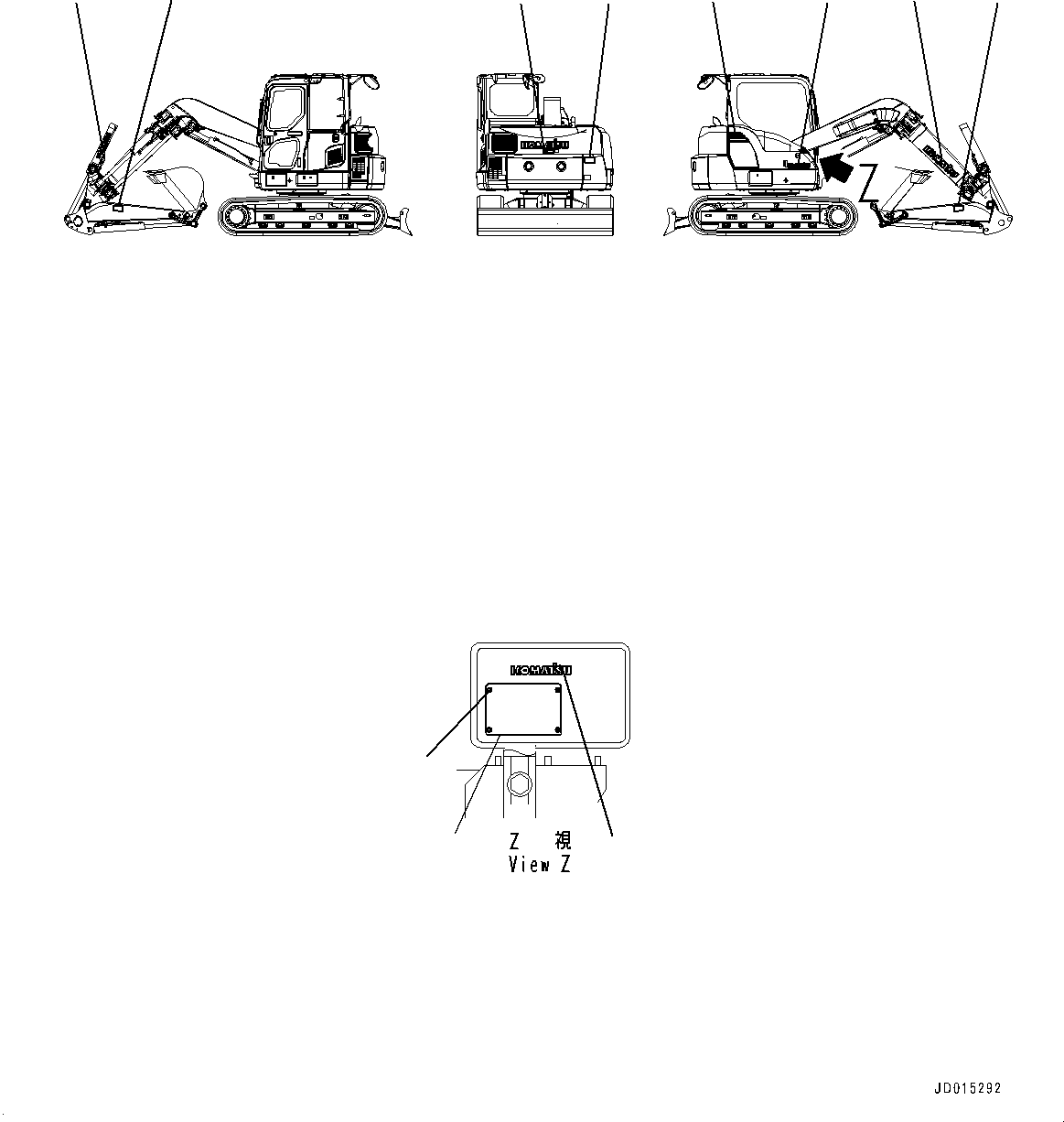 Маркировка 21W-00-55110 KOMATSU