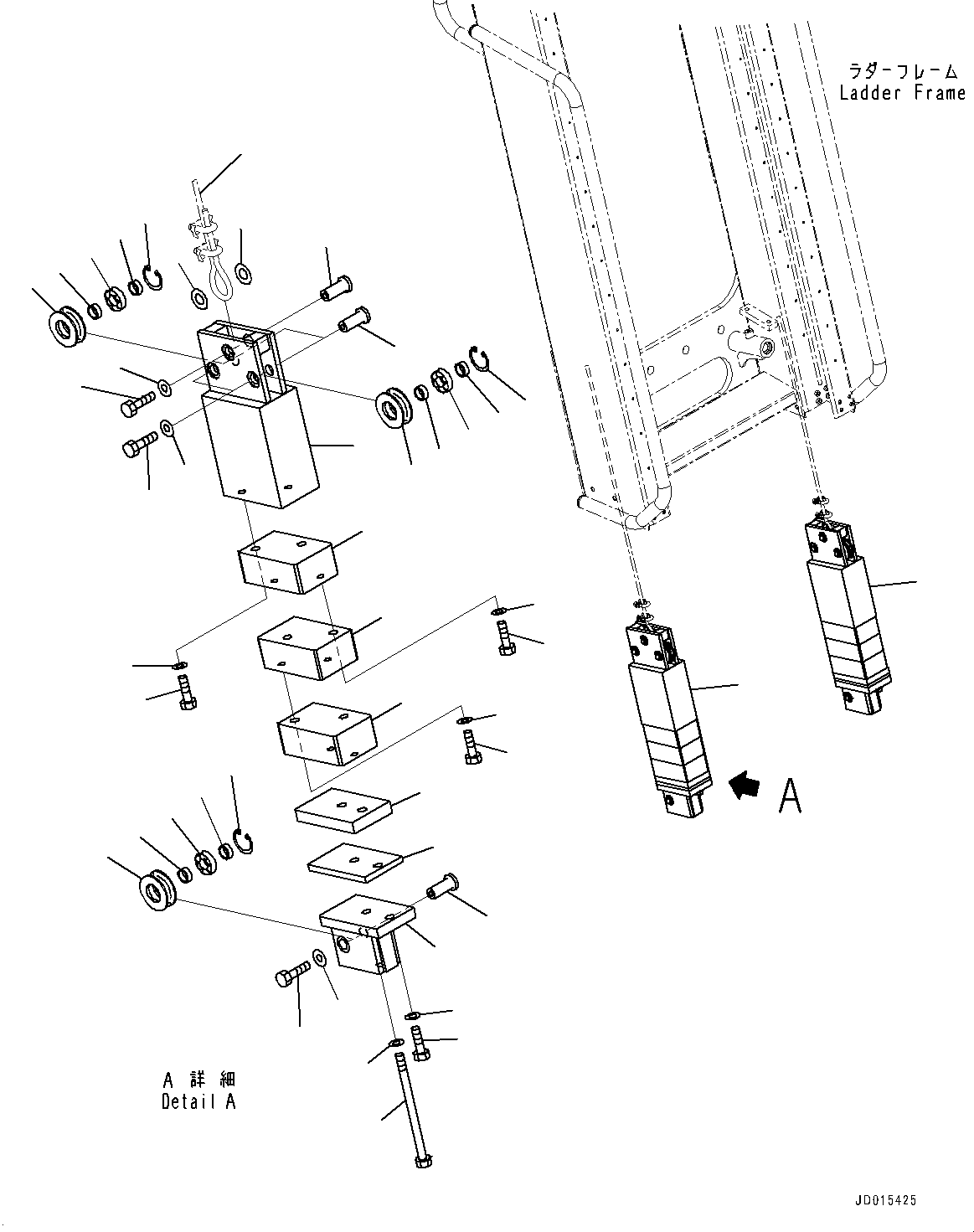 Wire Rope(Left Side Cover,Wiring Harness,Power Assist Ladder, L.H.) (21T-54-34672) KOMATSU