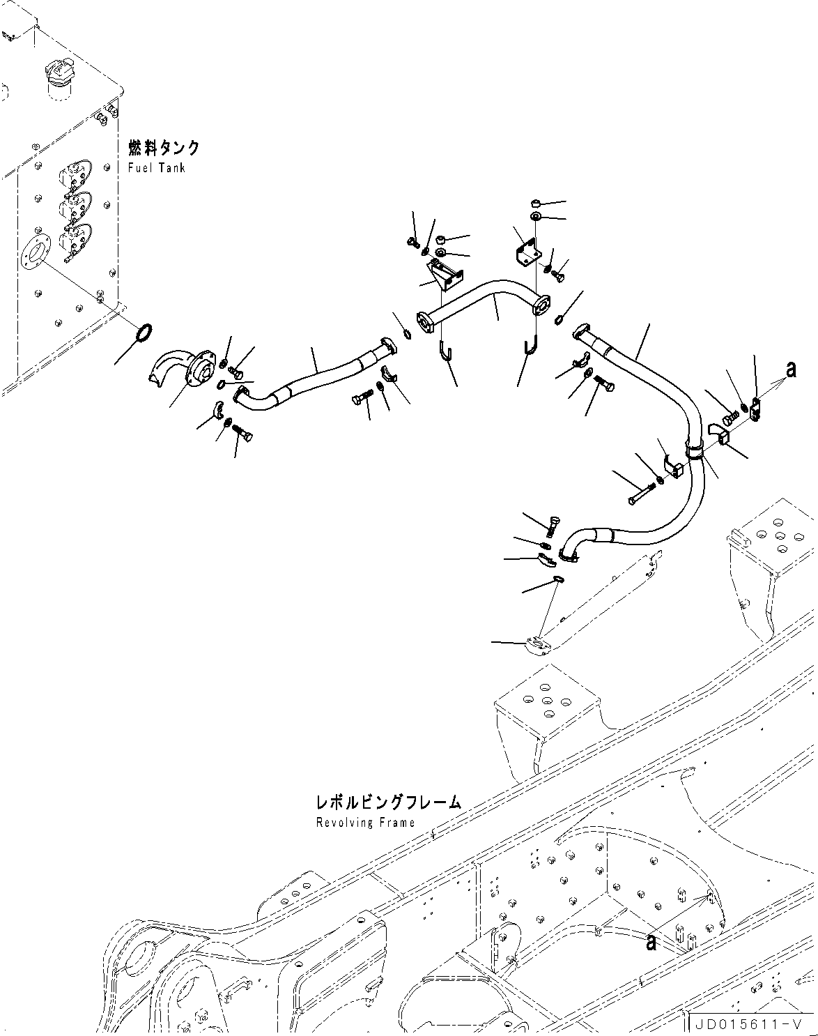 Lever(Fuel Piping,Quick Charge Piping) (21T-04-32311) KOMATSU