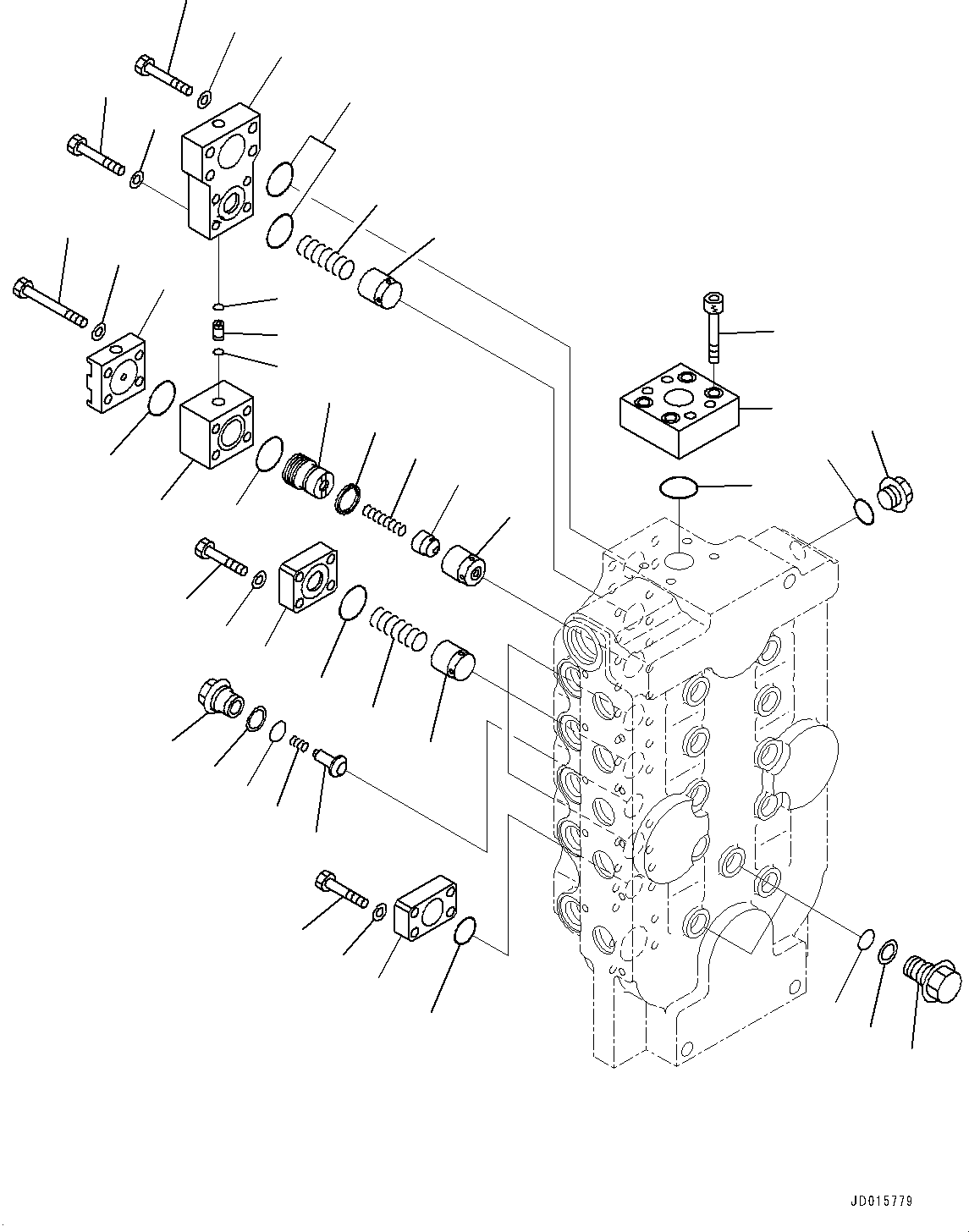 Valve Assembly, Control, Loading Shovel, Bottom Dump Type 709-1A-11600 KOMATSU