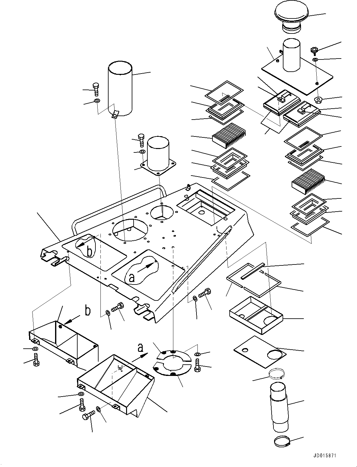 Clamp(Engine Hood and Side Cover Group,Hood Mounting) (07281-01159) KOMATSU