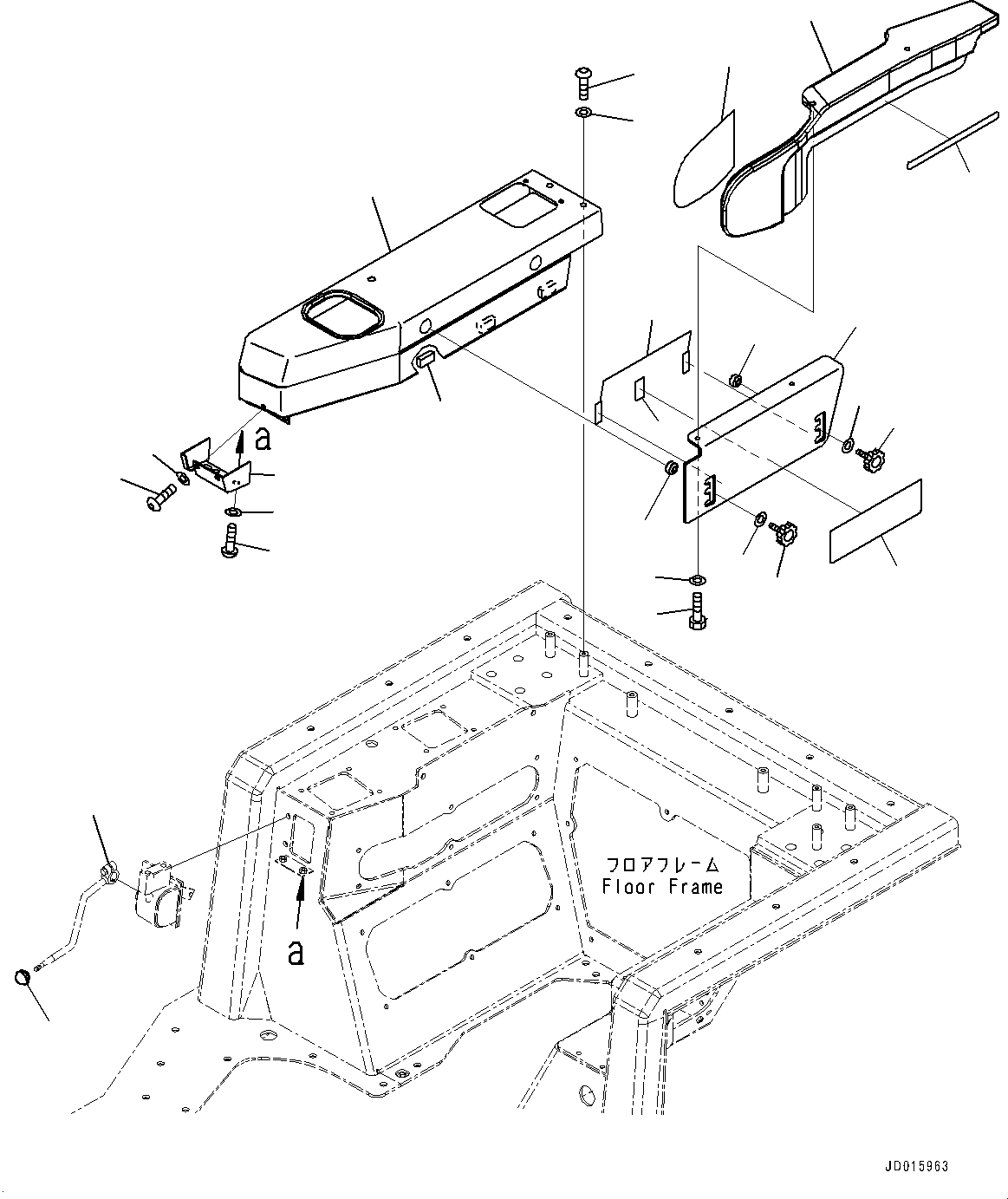 Lever(Floor Frame,Blade Lock Lever) (154-43-72440) KOMATSU