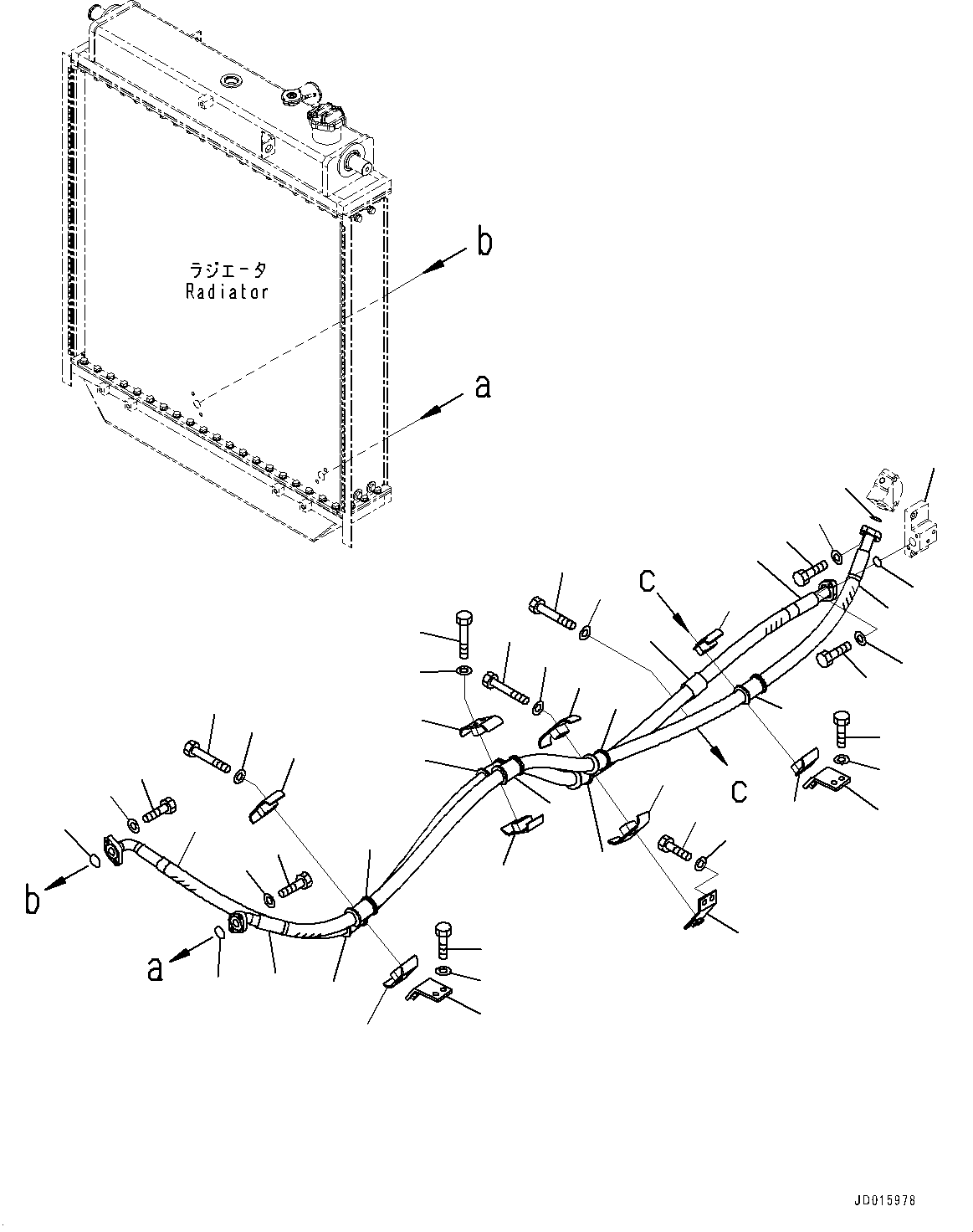 Block(Power Train,Tube and Bracket) (154-49-71860) KOMATSU