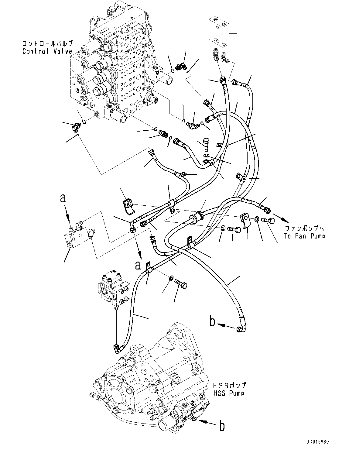 Block(Hydraulic Oil Cooler Piping,Drain Piping) (154-61-71911) KOMATSU