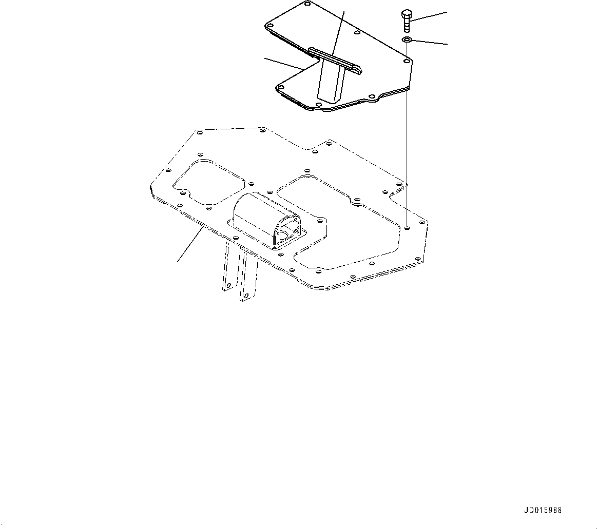 Floor(Floor Frame,Brake Pedal Mounting) (154-43-71551) KOMATSU