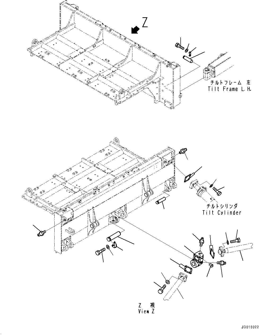 Arm(Dozer Frame,Blade Tilt Piping, Arm and Trunnion,With Straight Tilt Dozer,Reinforced Type) (154-71-72410) KOMATSU