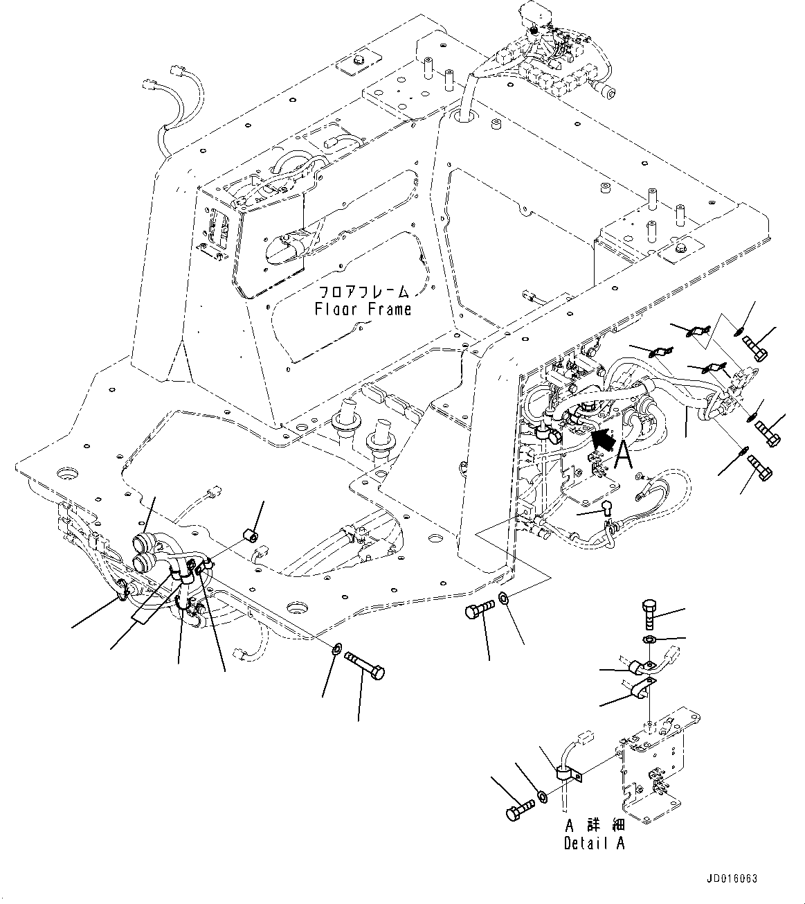 Wiring Harness(Floor Frame,Wiring Harness) (154-969-4113) KOMATSU