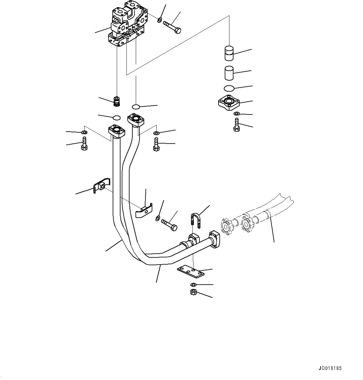 Hose(Rotor Lift Piping,Rotor Lift Piping) (154-61-77760) KOMATSU
