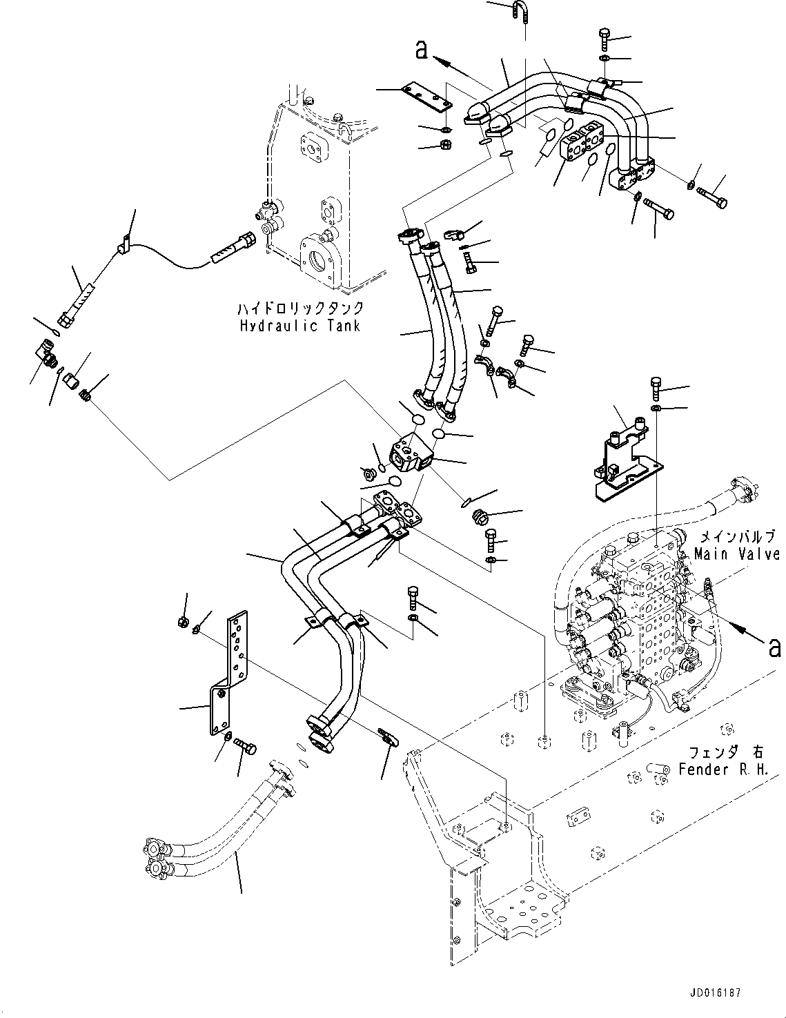 Hose, Flange Type(Rotor Lift Piping,Rotor Basket Piping) (07099-01006) KOMATSU