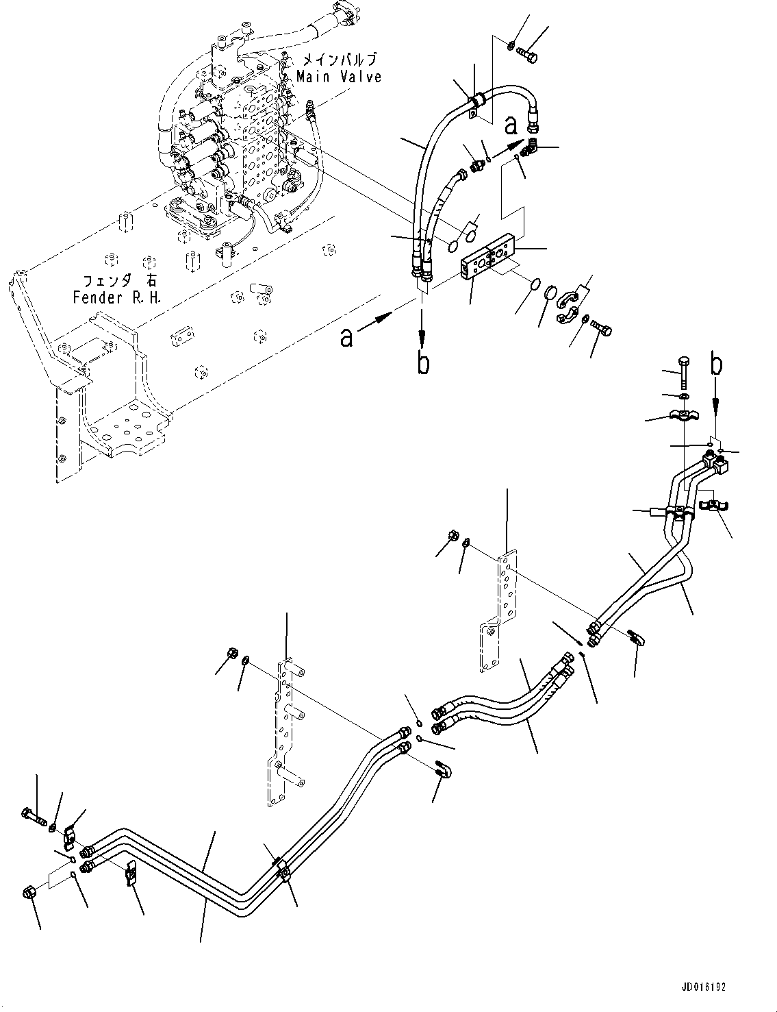 Bracket(Rotor Lift Piping,Rotor Basket Piping) (154-969-3212) KOMATSU