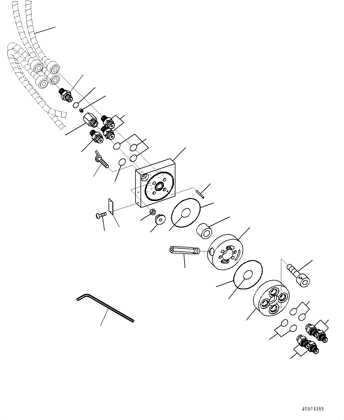 Hose(Shuttle Valve Piping,Piping,Control Pattern Change Over Valve (ISO/BACKHOE)) (22B-62-31471) KOMATSU