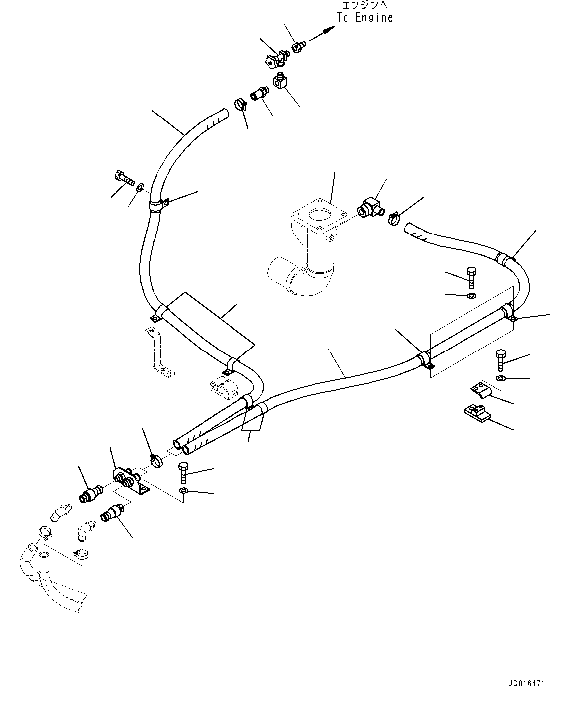 Tube(Cooling System,Radiator Piping,Service Center) (21T-03-31473) KOMATSU