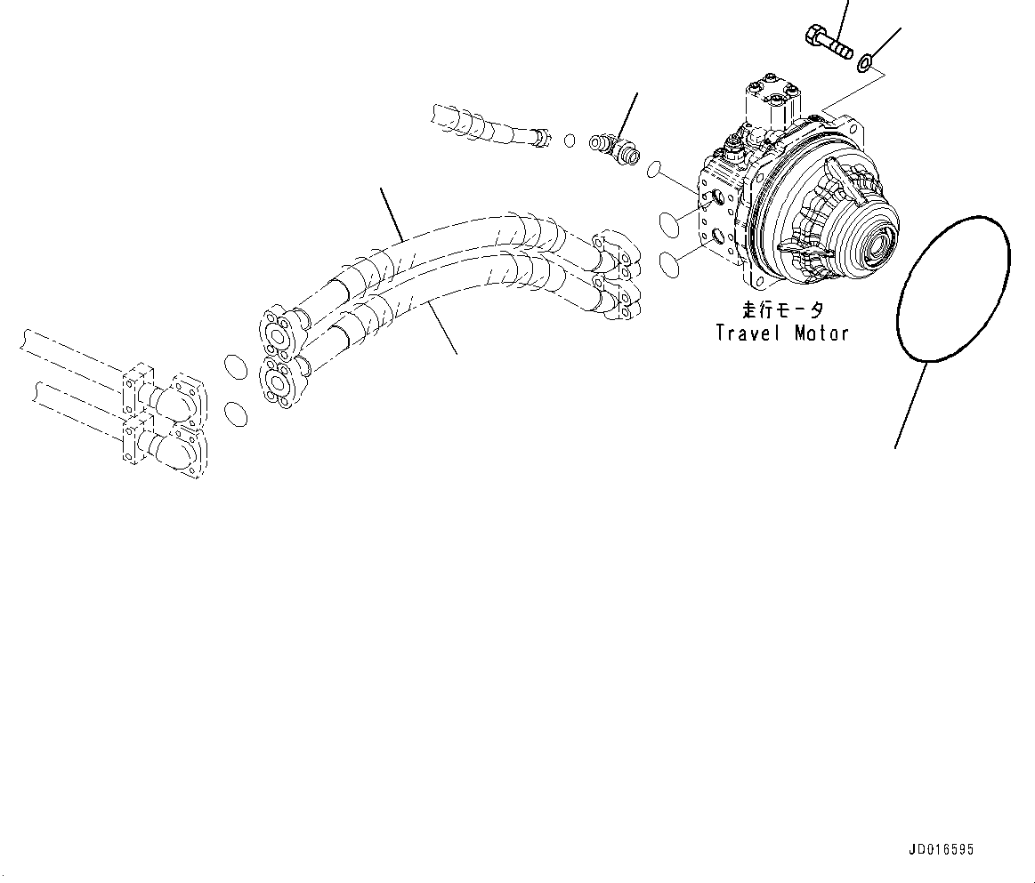 Elbow(Travel Piping,Hose) (11Y-62-12340) KOMATSU
