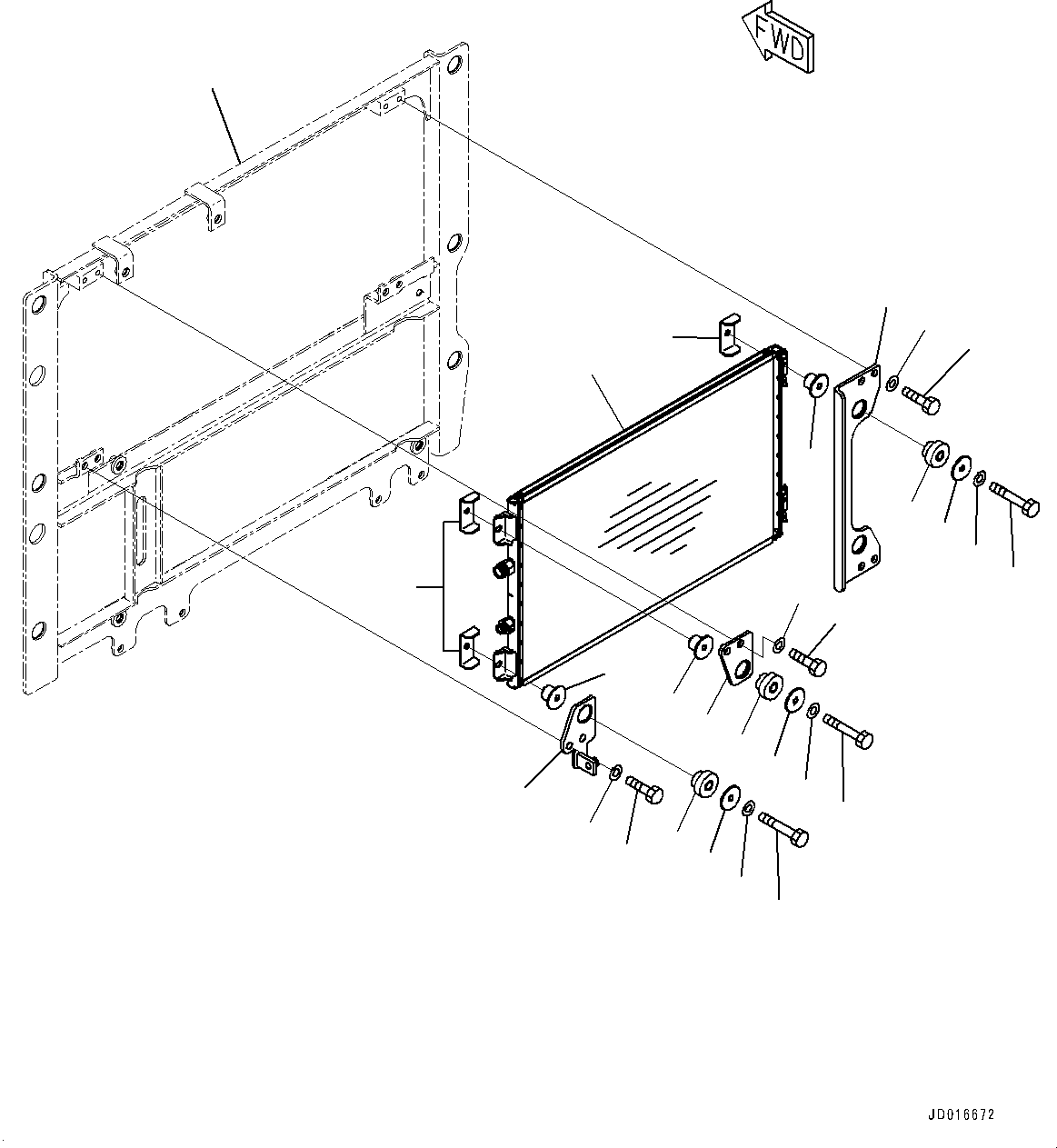 Bracket(Radiator,Oil Cooler) (154-03-76791) KOMATSU