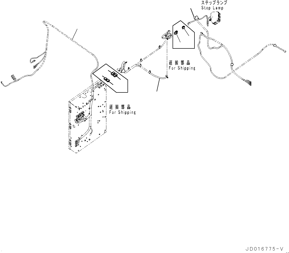 Wiring Harness(Electrical Parts,Cab Base, Clip and Grommet,Hydraulic Ladder) (21T-06-34432) KOMATSU