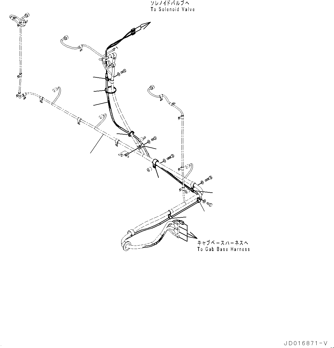 Wiring Harness(Electrical Parts,Cab, Valve Wiring Harness,Loading Shovel, Bottom Dump Type) (21T-06-34280) KOMATSU
