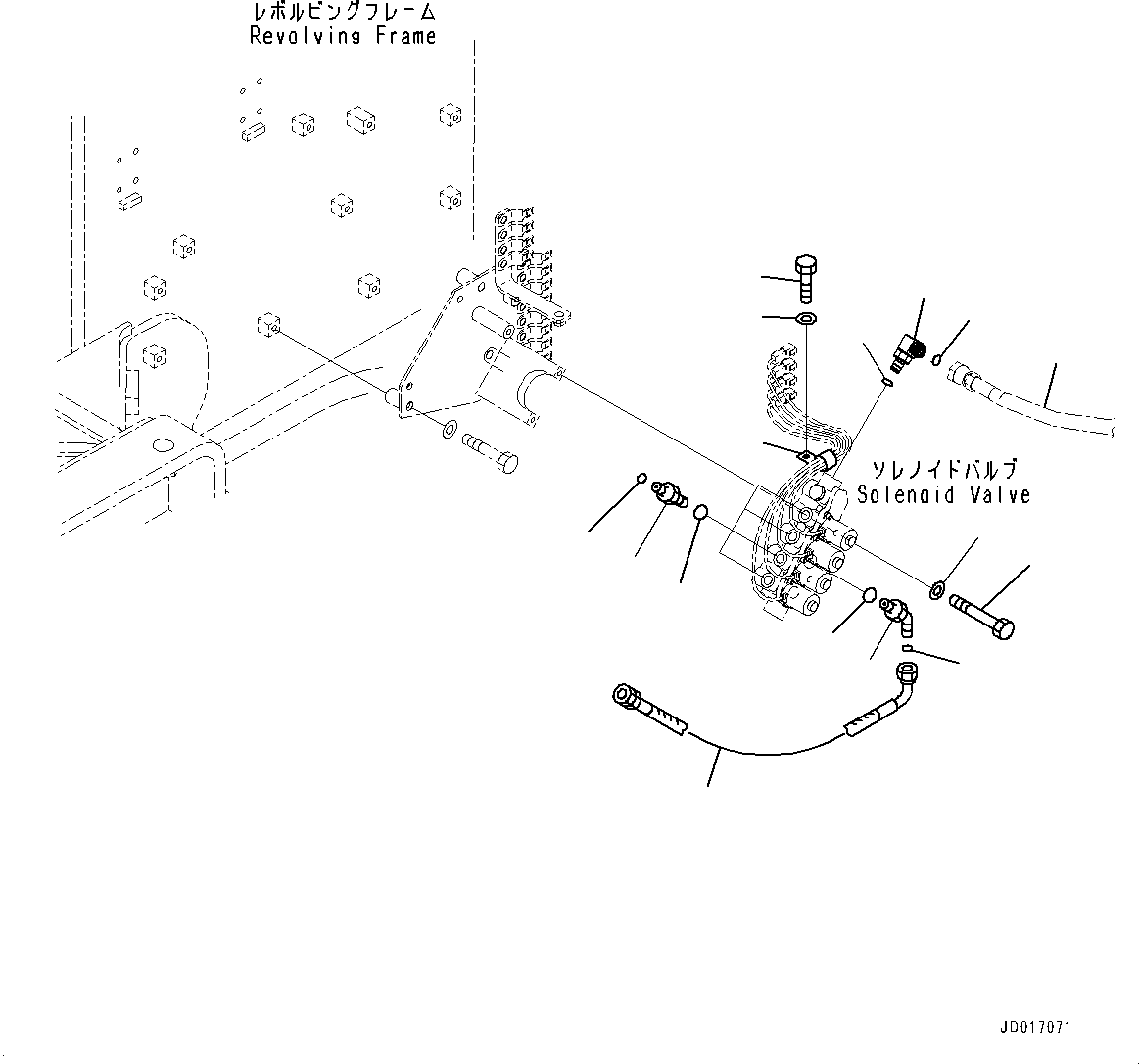 Hose, Face Seal Type(Proportional Pressure Control (PPC) Piping,For Loader) (02762-00449) KOMATSU