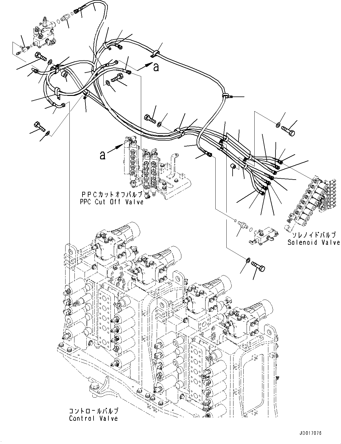 Nipple(Shuttle Valve Piping,L.H.) (20Y-62-47630) KOMATSU