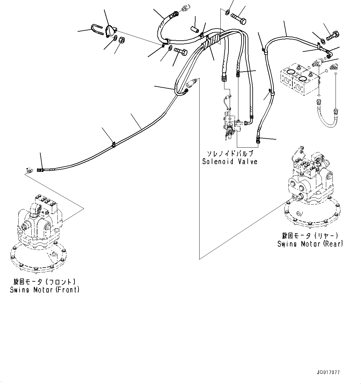 Tee(Return Piping,PPC Valve Mounting) (20U-62-41820) KOMATSU