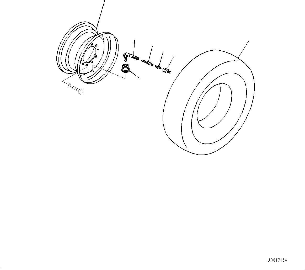 Tire and Rim Assembly 23B-30-71410 KOMATSU