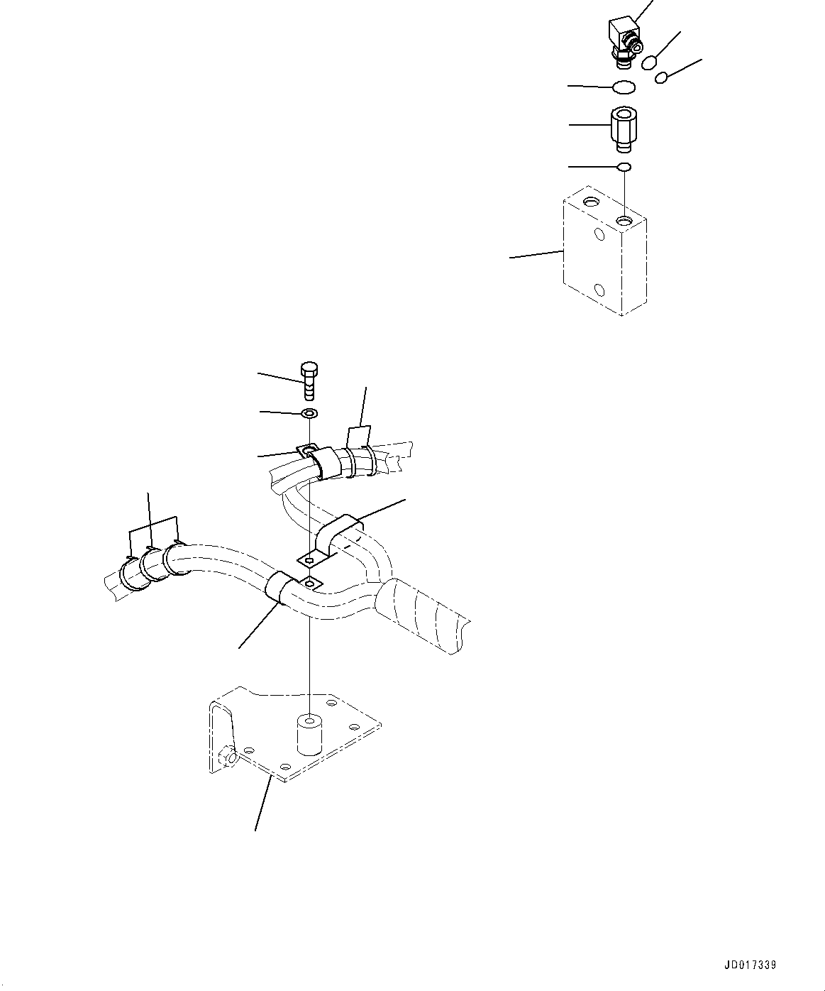 Bracket(Fender,Control Valve Mounting,With Rear 1-Attachment) (154-61-75270) KOMATSU