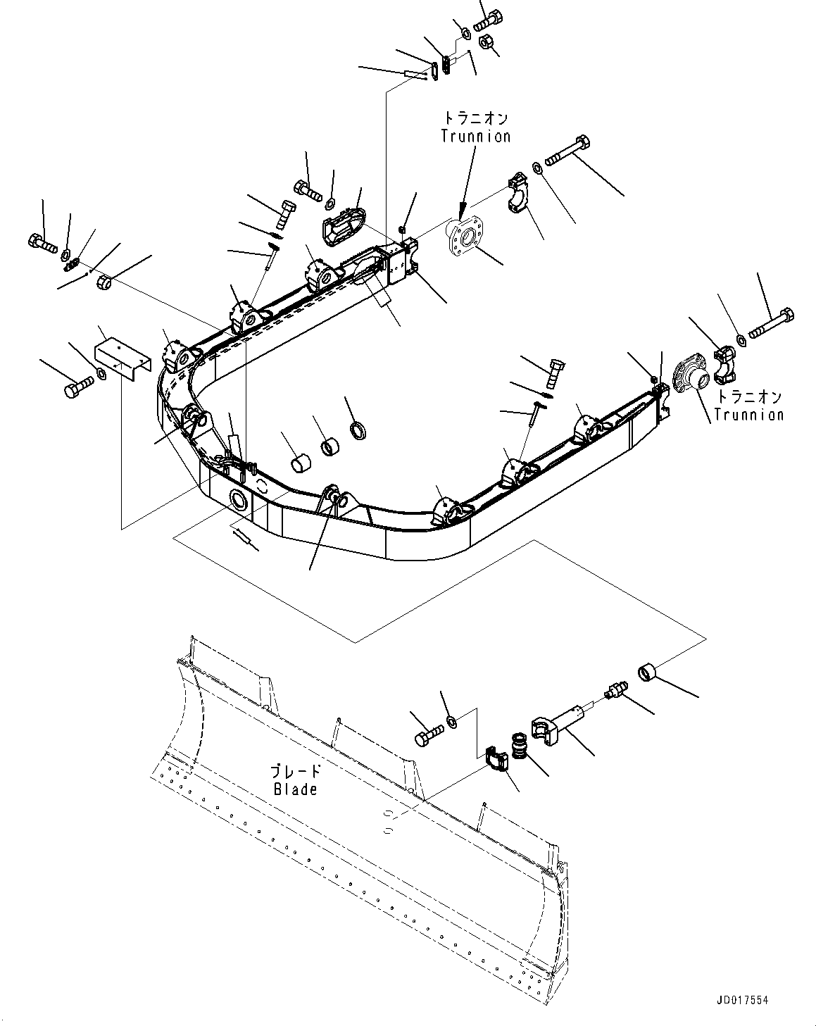 Trunnion(Dozer Frame,Arm and Trunnion,With Mechanical Angle Power Tilt Dozer) (154-71-71911) KOMATSU